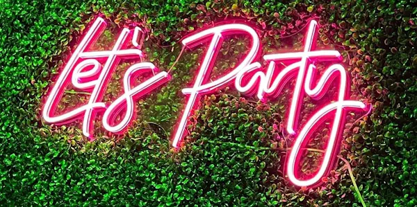 green, pink, font, plant, grass, signage