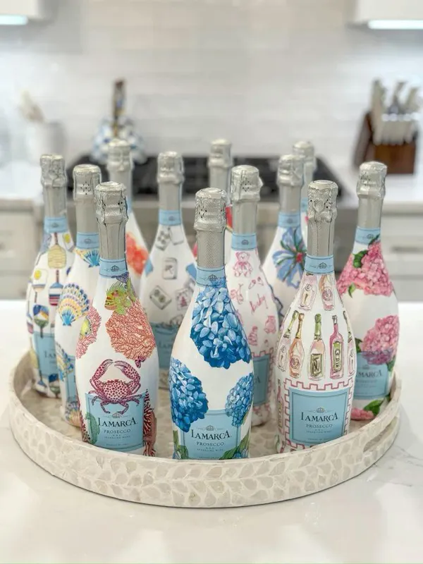 bottle, liquid, pink, glass bottle, alcoholic drink, champagne
