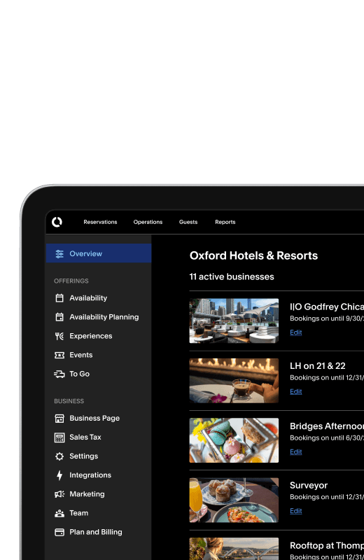 Dashboard UI on a tablet device