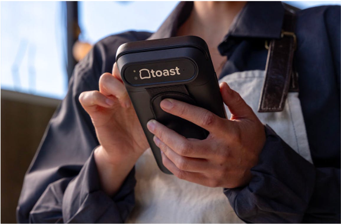 Toast handheld device in use