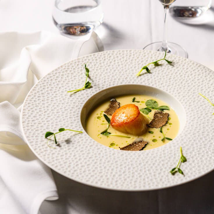 Beautifully plated dish from Bistro de Margot